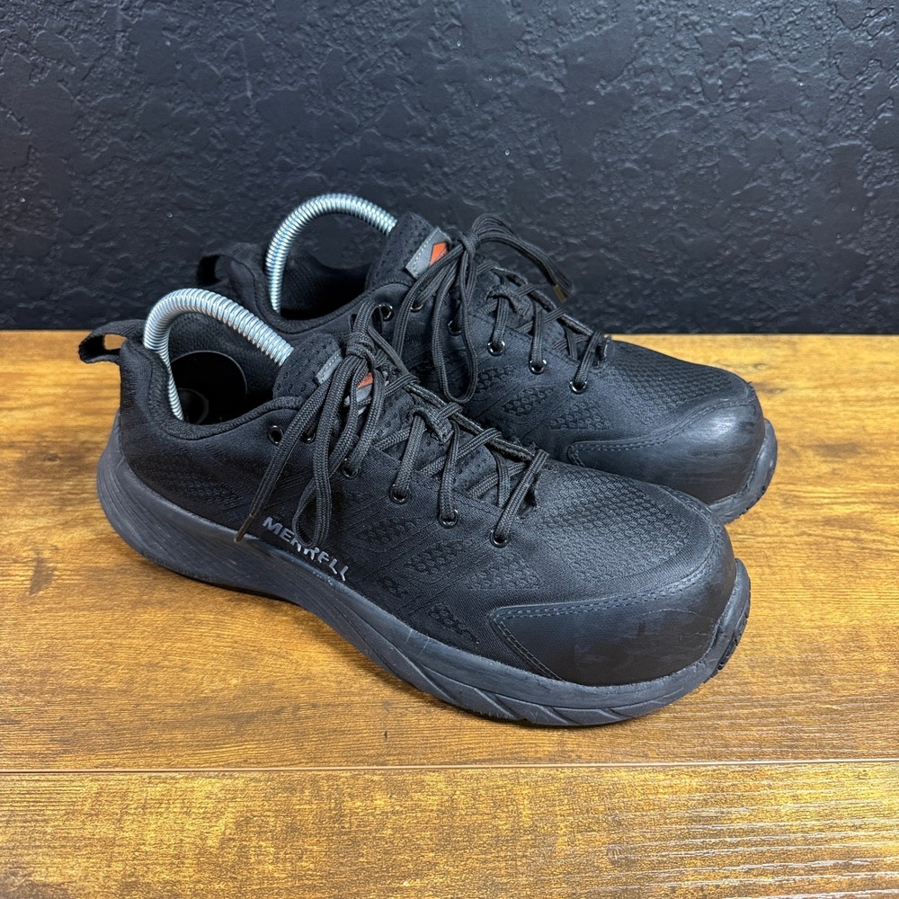 Merrell Nova 3 J005214 Black Mesh Composite Toe Work Shoes‎ Mens Size 8